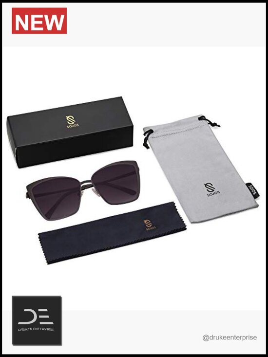 Cateye Sunglasses with Mirrored Lens Metal Frame UV400 Protection main image 6